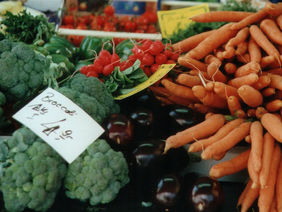 Gemüse auf dem Markt in Marburg.