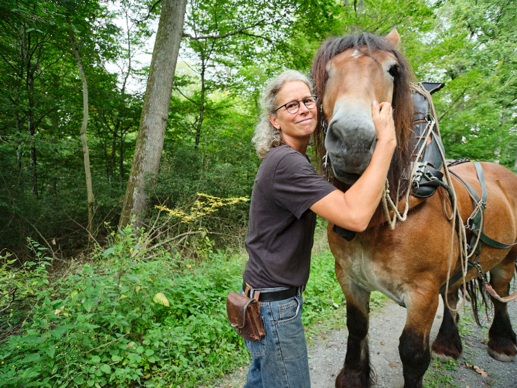 Michaela Müller mit ihrem Pferd Mio