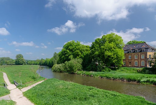 Die Diemel, ein Fluß bei Warburg.